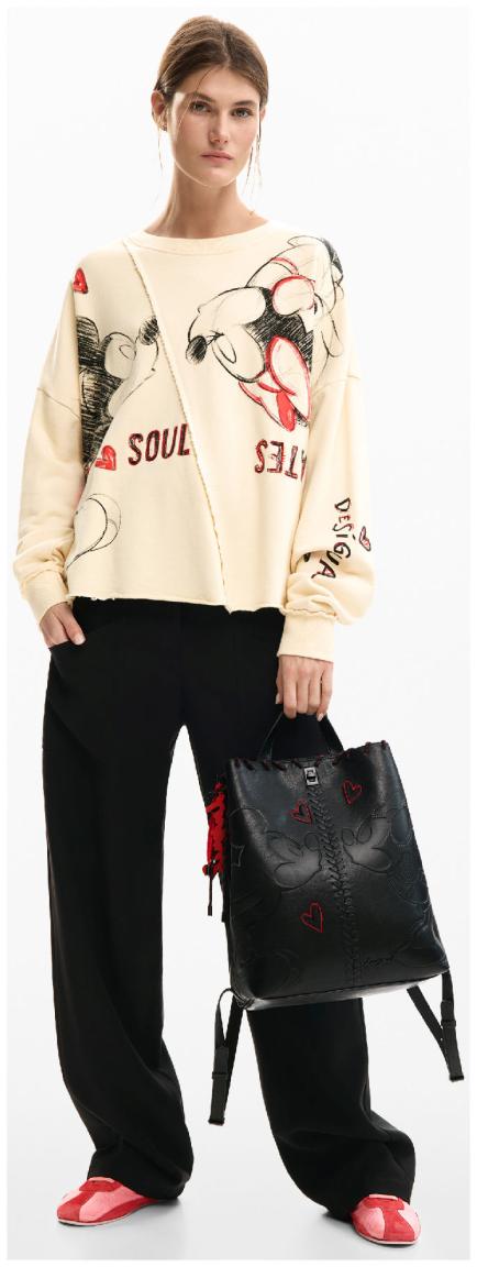 Desigual Daypack All Mickey rot Silhouette Minnie schwarz Sumy