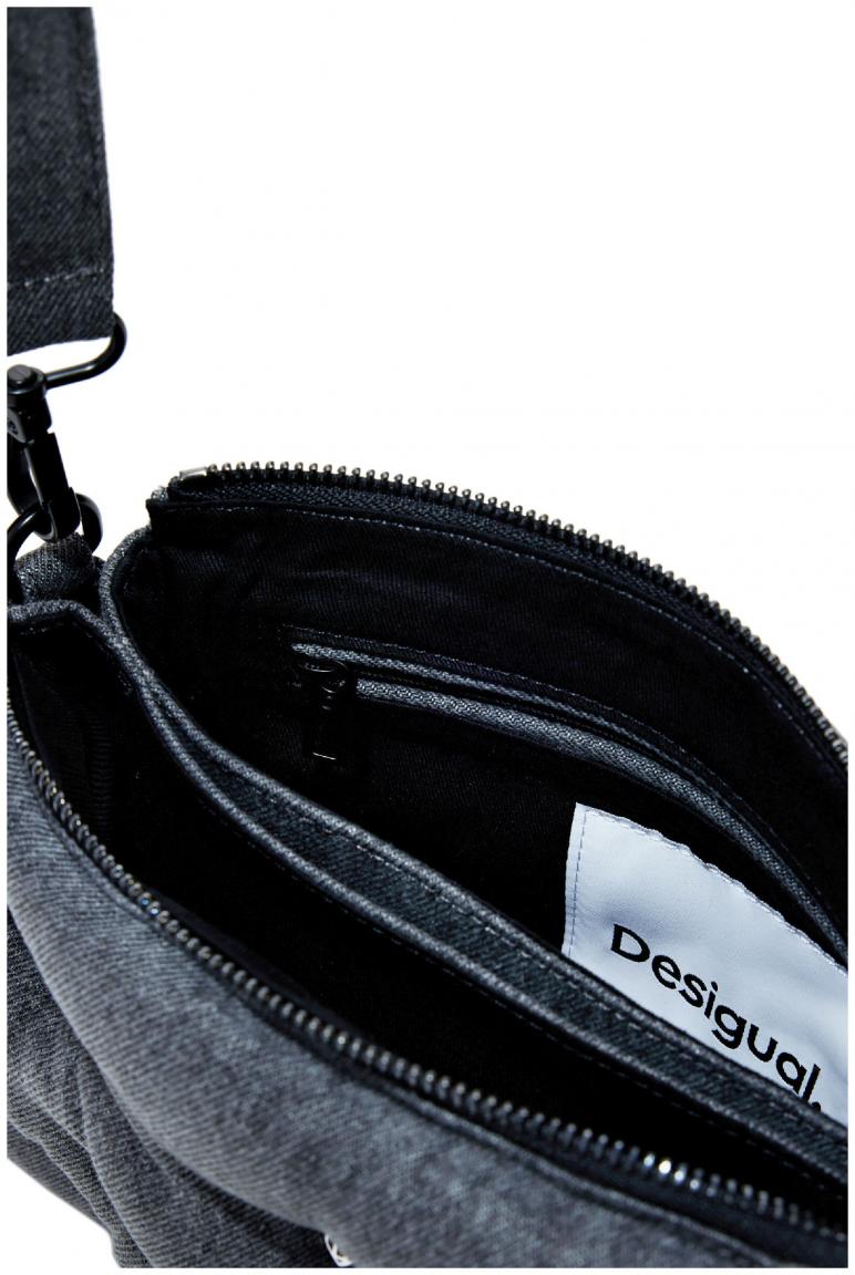 Desigual Denim Umhängetasche Mickey dunkelgrau Dortmund Pins Handschlaufe