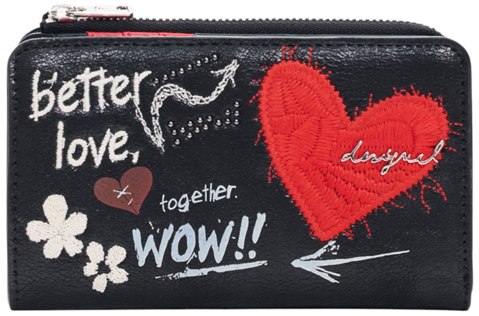 Desigual Emma 2.0 Geldbörse WOW - Schwarz