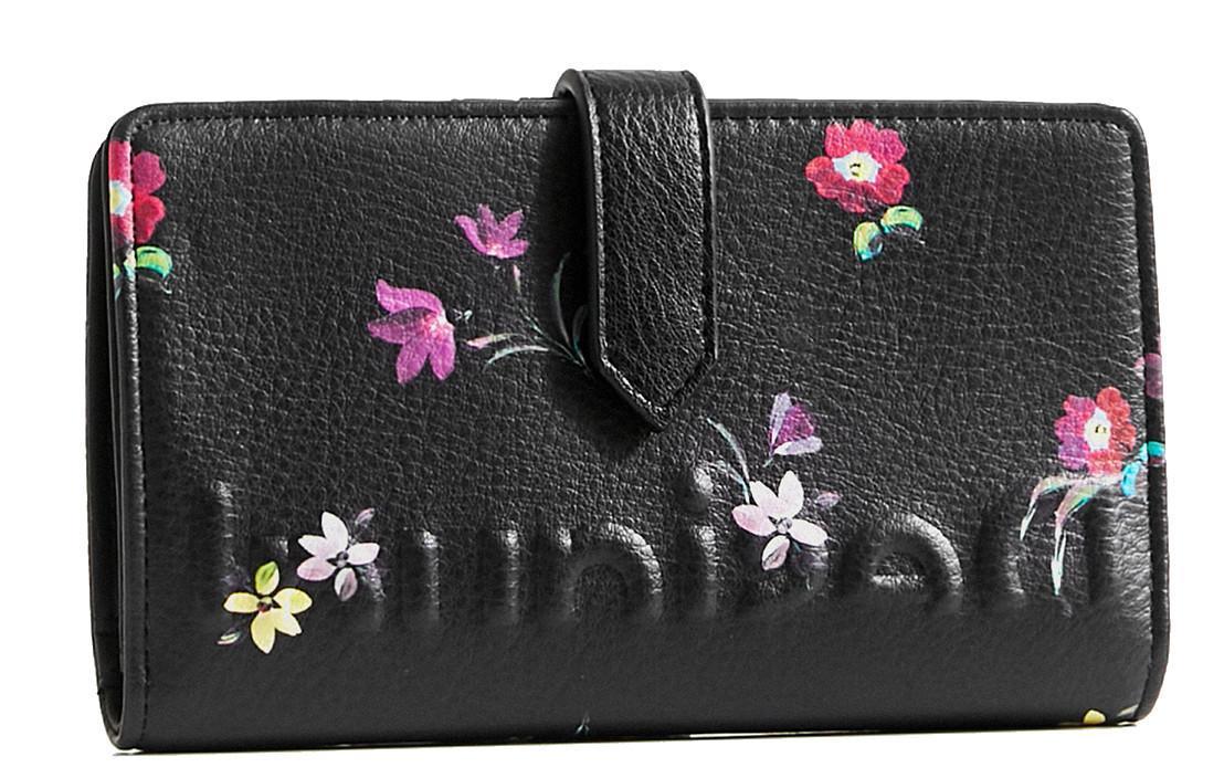 Desigual Geldbeutel Pia Medium Little Bia Blumenprint schwarz