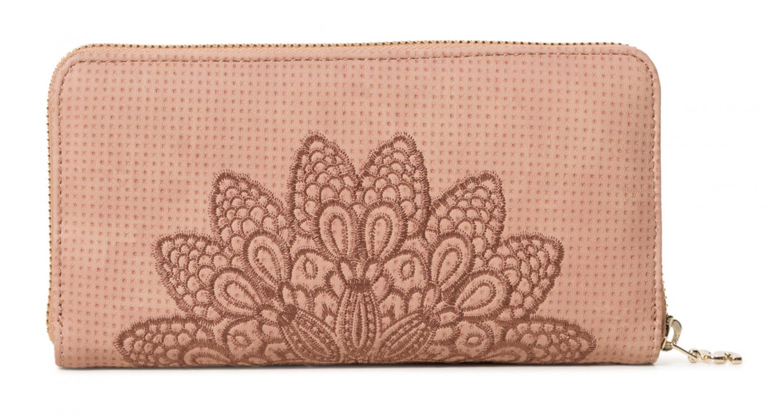 Desigual Geldbörse Fiona Atila bestickt rosa Mandala