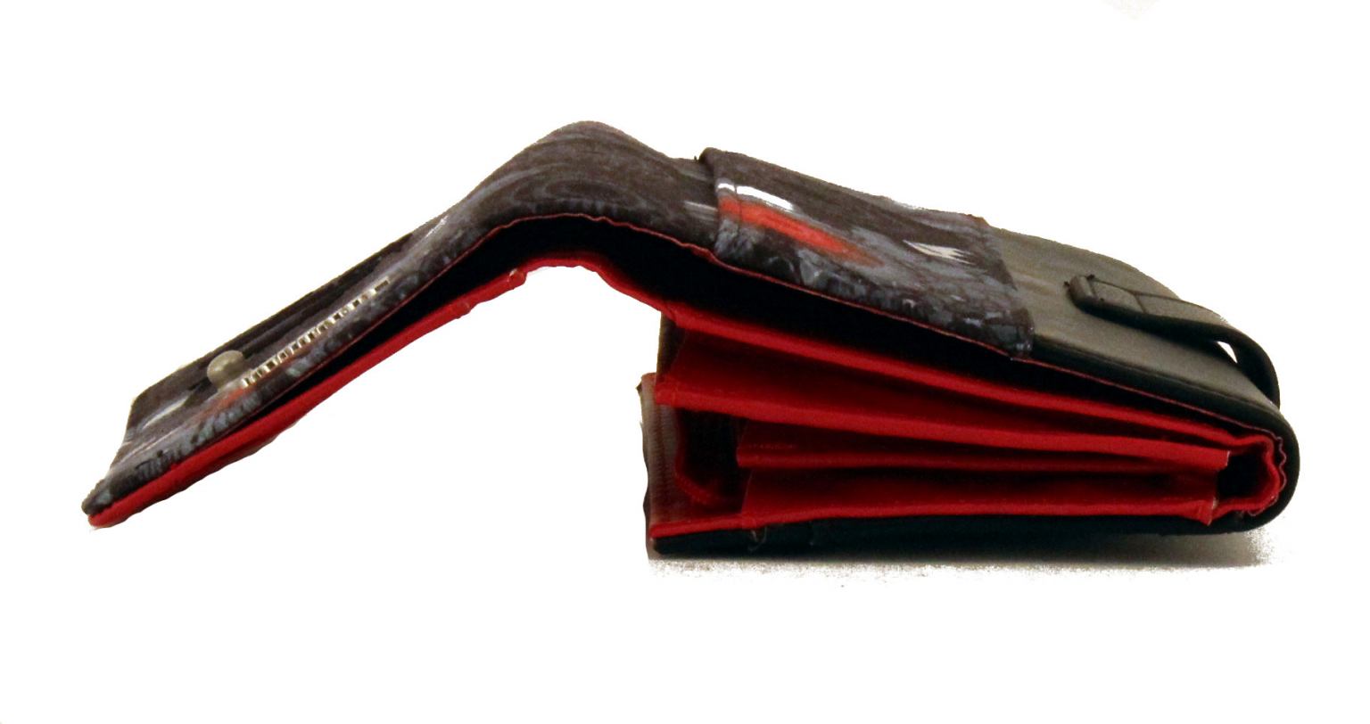 Desigual Geldbörse Lengüetas Same Schwarz/Grau Druck