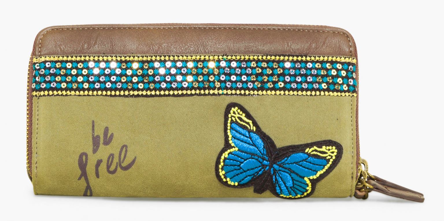 Desigual Geldbörse Two Levels Saturyay Schmetterling