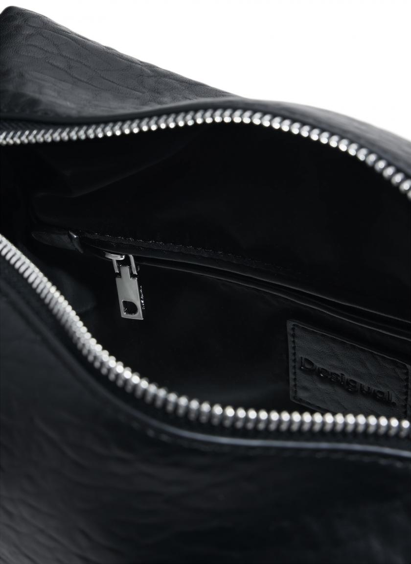 Desigual Goodall Handtasche bestickt schwarz Schmetterling Nieten Habana