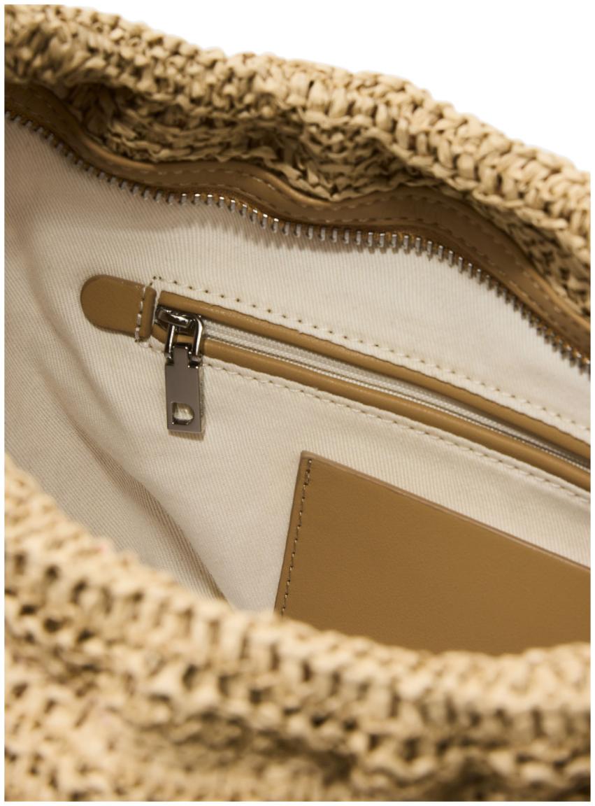 Desigual Handtasche Waverly Bast beige Natural Raffia Flechtriemen