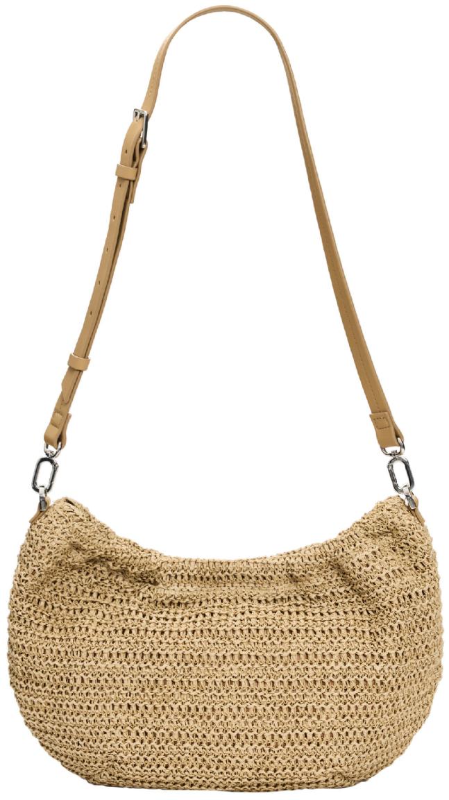 Desigual Handtasche Waverly Bast beige Natural Raffia Flechtriemen