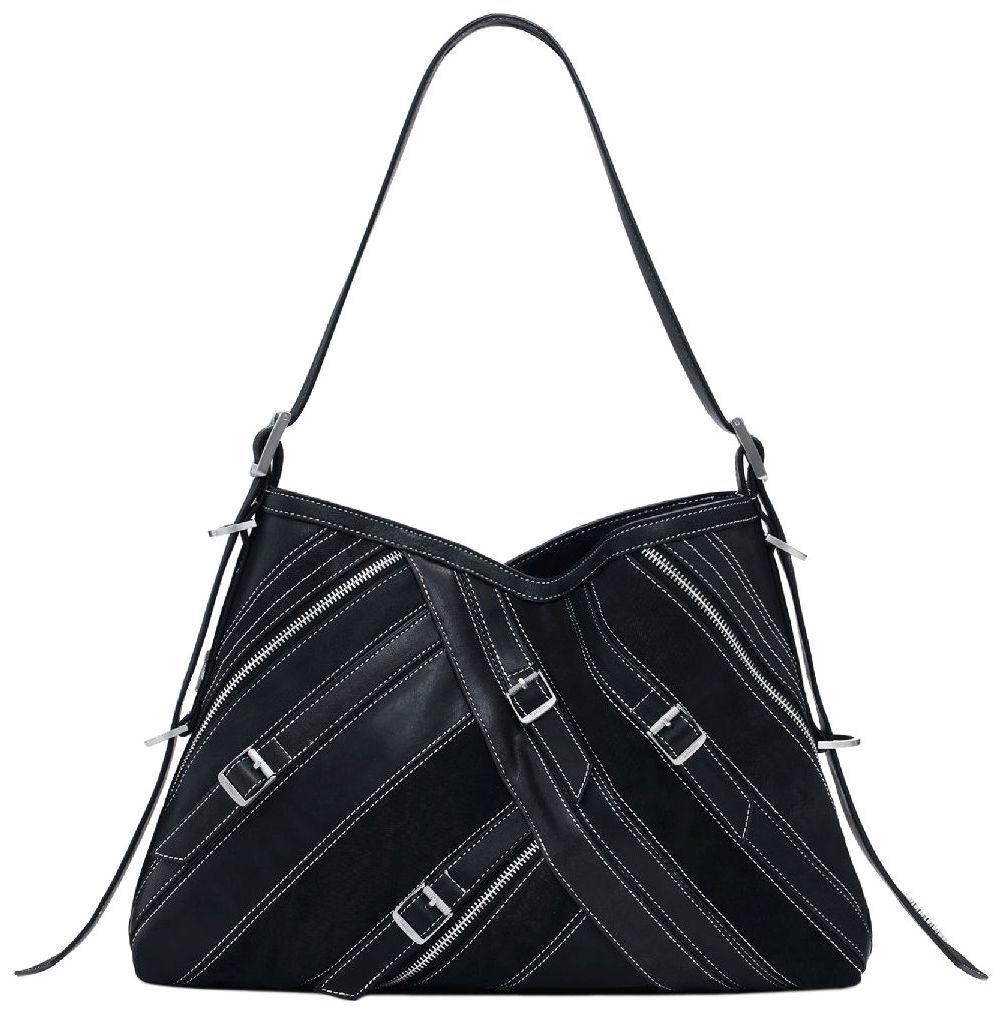 Desigual Handtasche schwarz Fibonacci zweigeteilt Buxton Kontrast