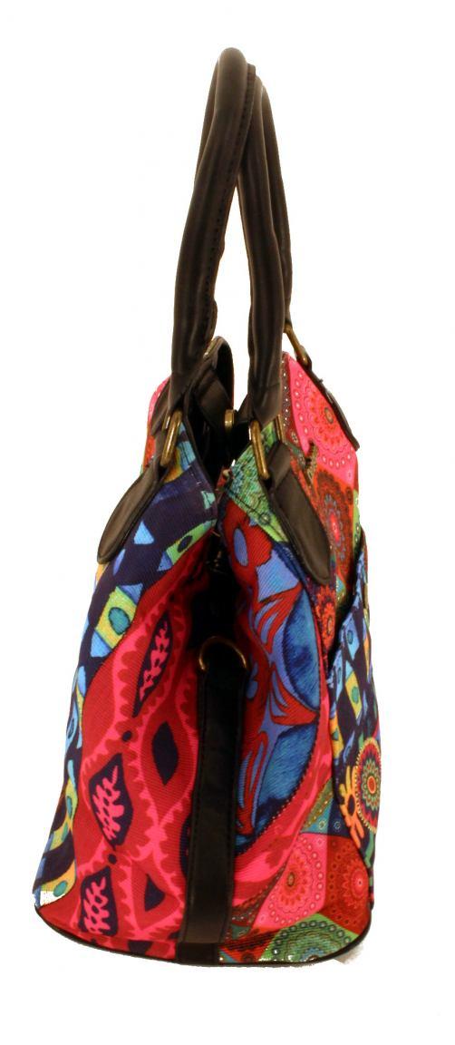 Desigual Henkeltasche Patchwork Jackie Florida Fucsia bunt