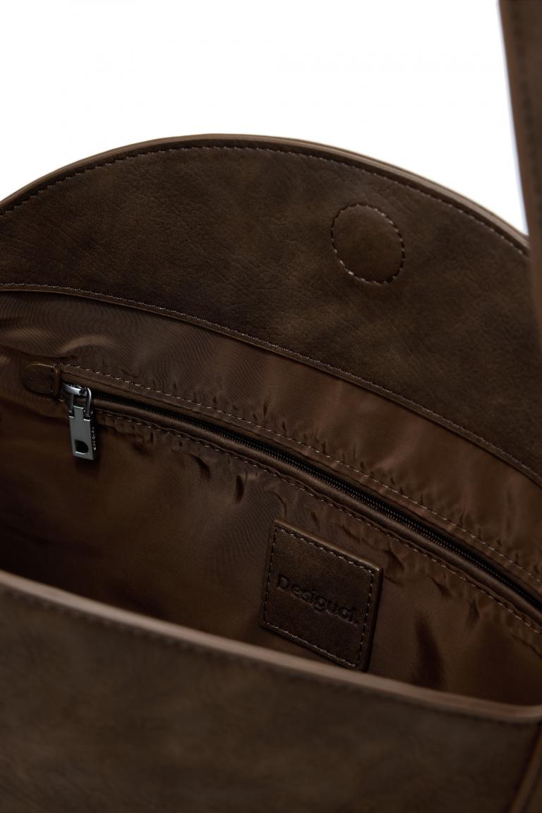 Desigual Hobotasche Paisley dunkelbraun Etui New Patch 2 Choco Nieten