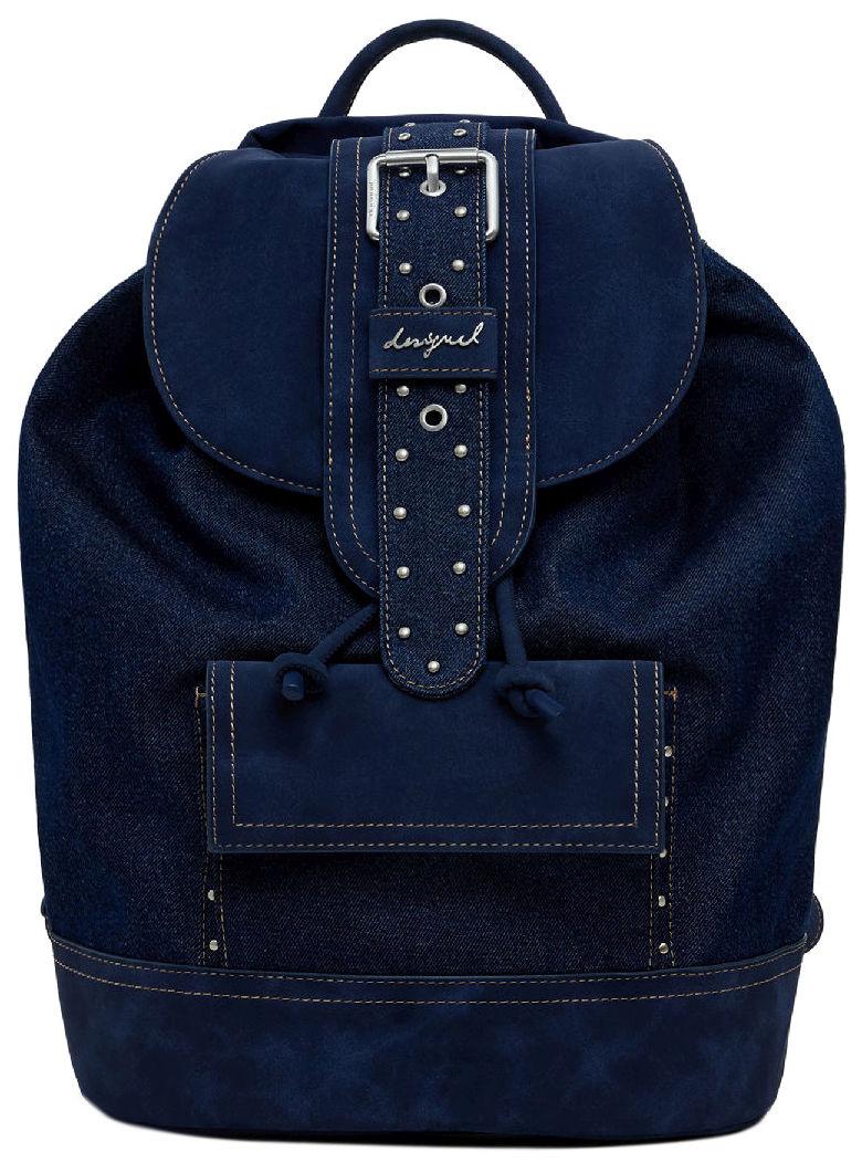 Desigual Jeansrucksack Dark Blue Krapina 2.0 Nieten Überschlag Bindella