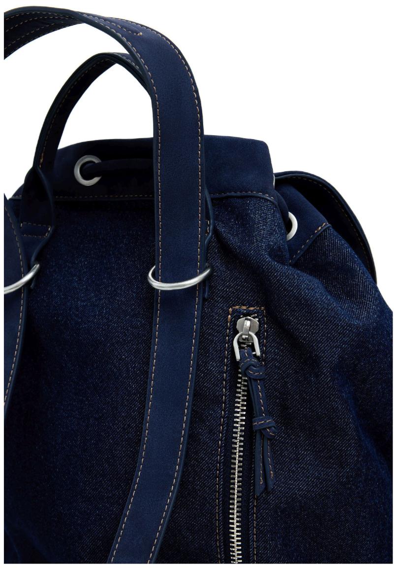 Desigual Jeansrucksack Dark Blue Krapina 2.0 Nieten Überschlag Bindella