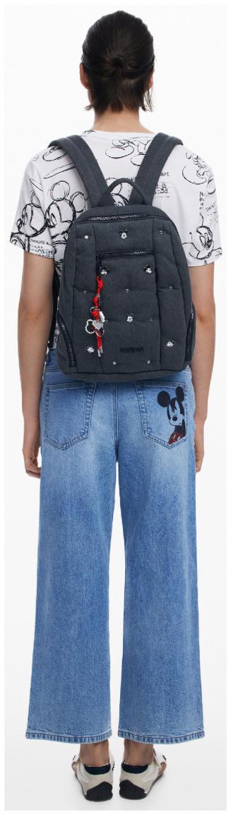Desigual Jeansrucksack Mickey Chester Modify dunkelgrau Denim