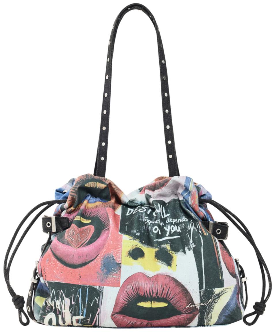 Desigual Lifta 2.0 Shopper Canvas Graffiato Blue