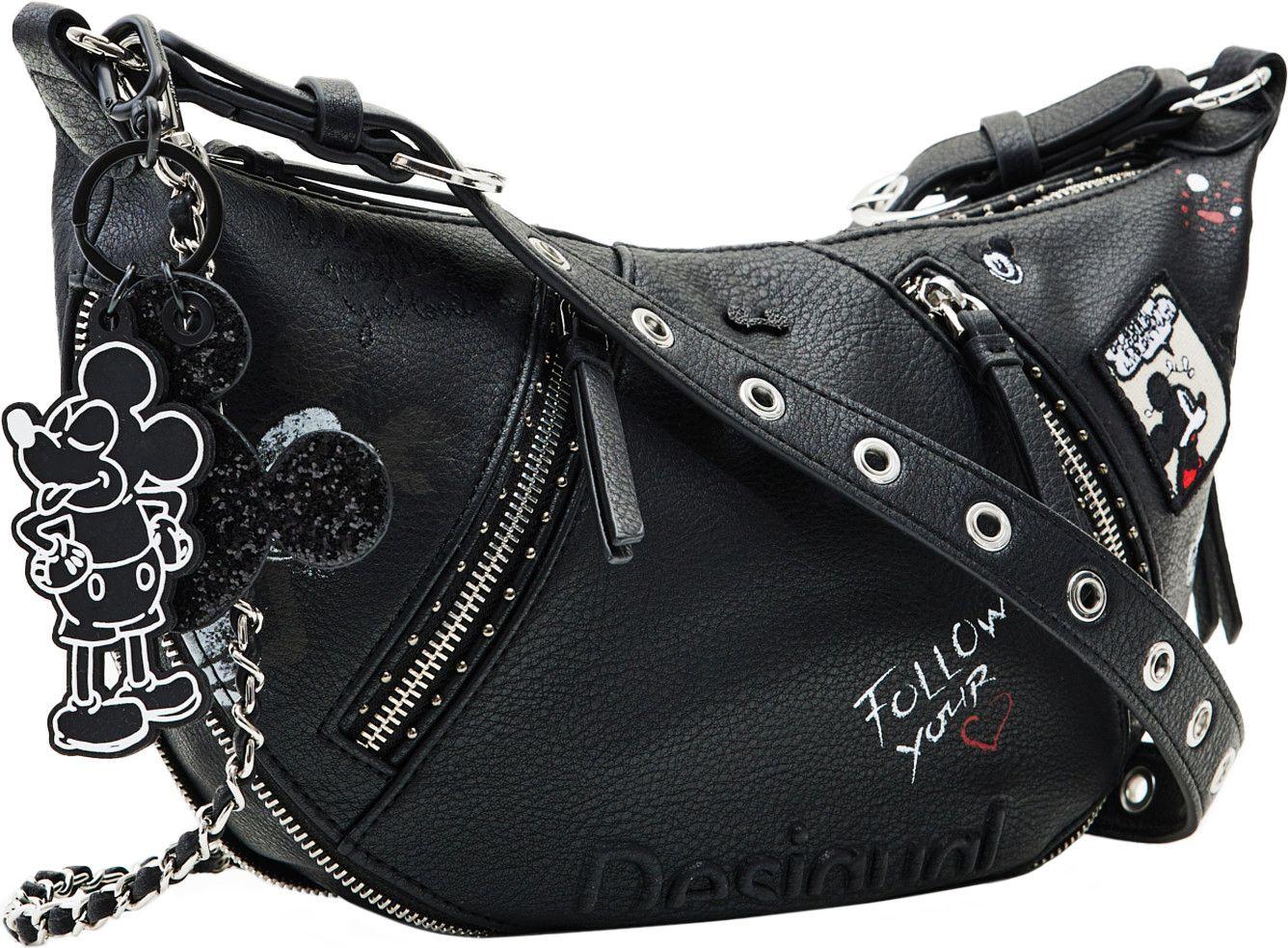 Desigual Mickey Mouse Hobo Bag Negro Kettenriemen