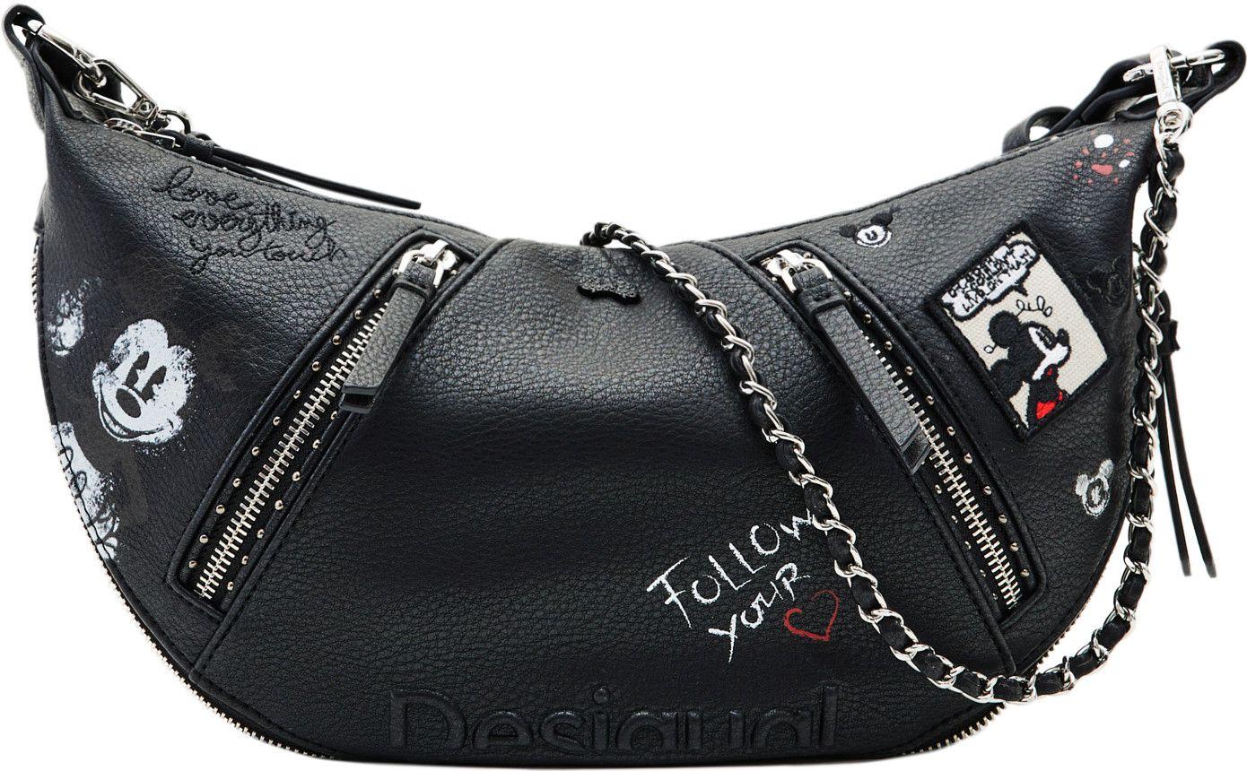 Desigual Mickey Mouse Hobo Bag Negro Kettenriemen