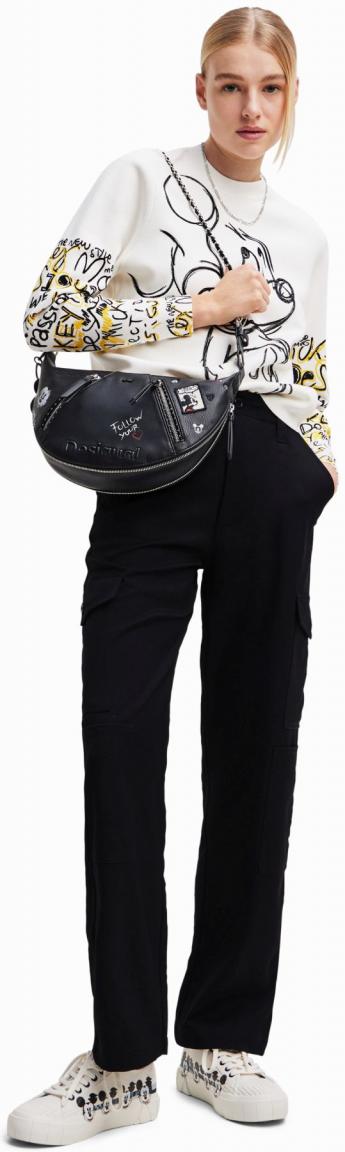 Desigual Mickey Mouse Hobo Bag Negro Kettenriemen