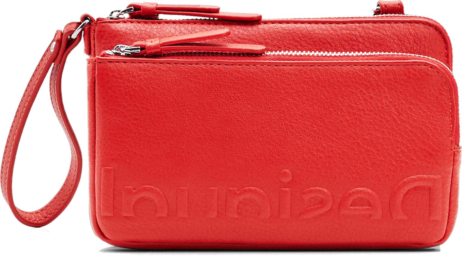 Desigual Mini Crossbodybag Börse Half Logo Linda Orange 