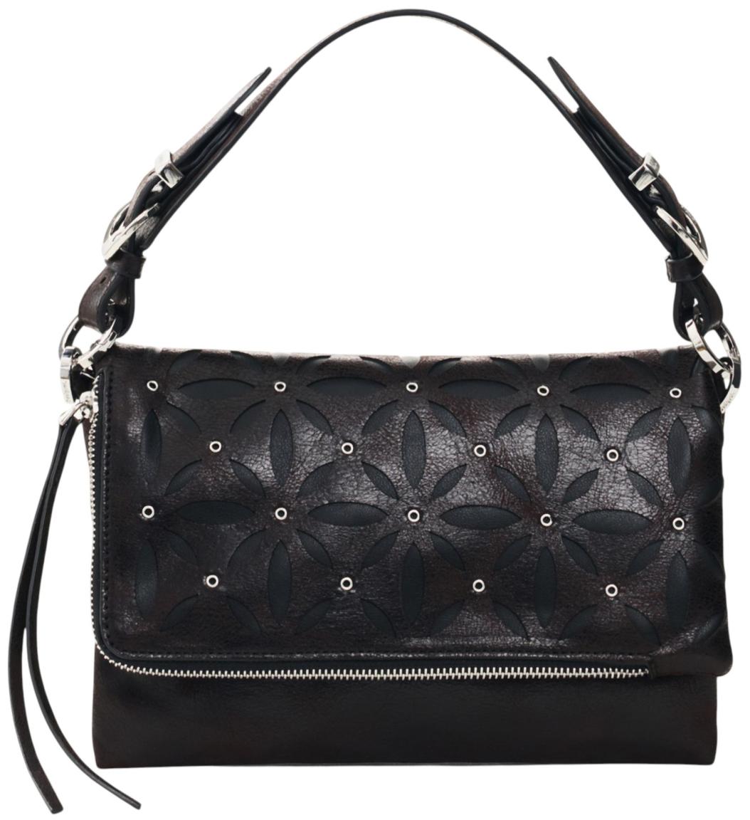 Desigual Murano Überschlagtasche Coriolis Nieten - Schwarz