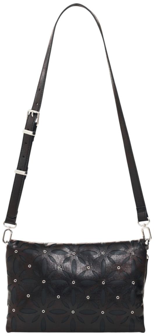 Desigual Murano Überschlagtasche Coriolis Nieten - Schwarz