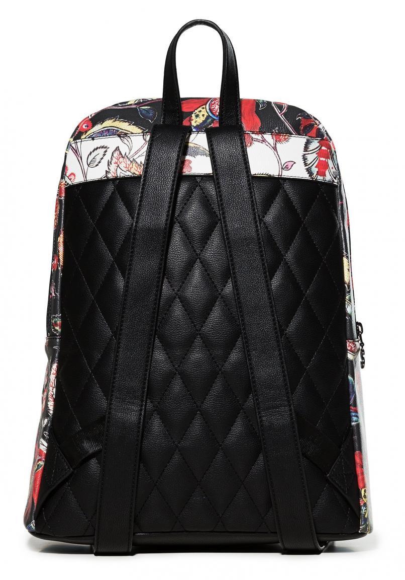 Desigual Rucksack Bols Tell Me Milan Koralle pink Schrift Herz