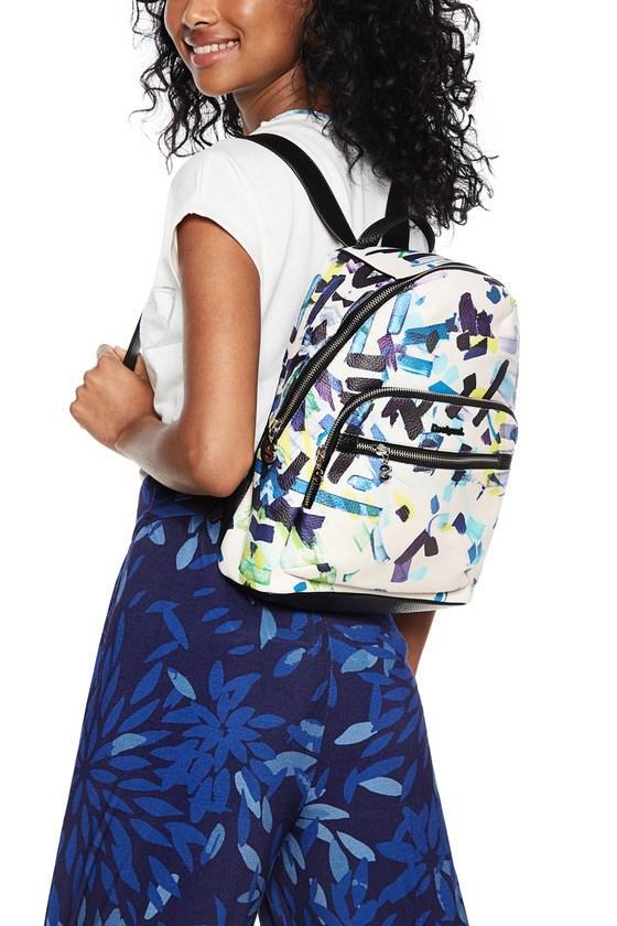 Desigual Rucksack Lima confetti bunt bedruckt weiß schwarz