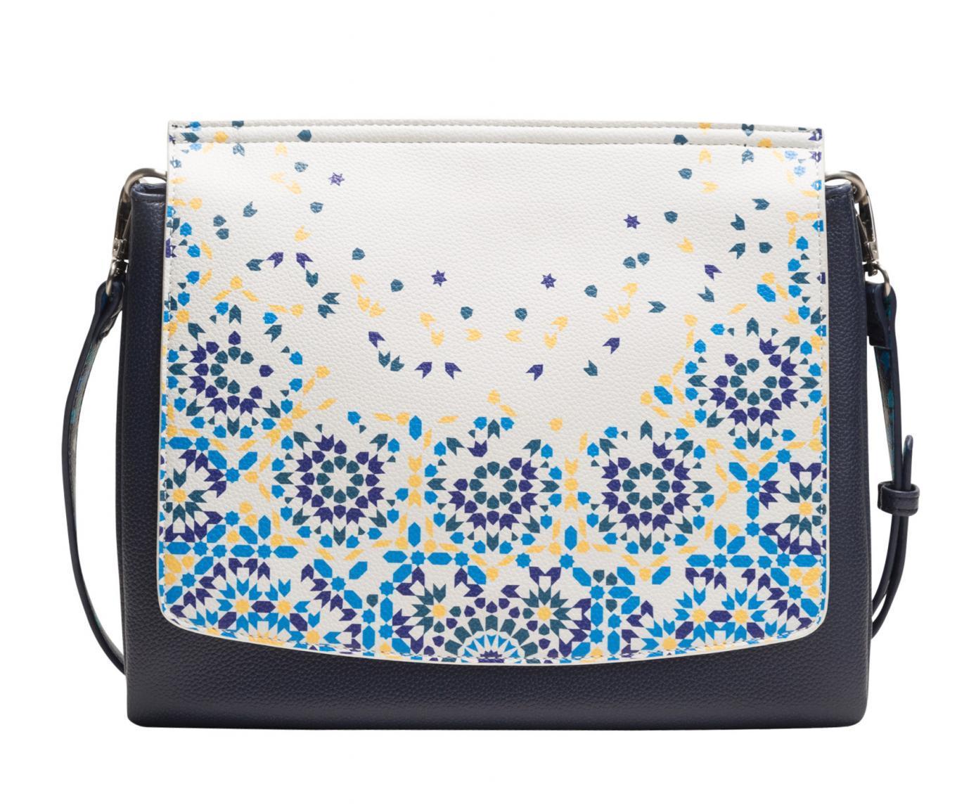 Desigual Schultertasche Exclusive DS Puzzle Amberes dunkelblau
