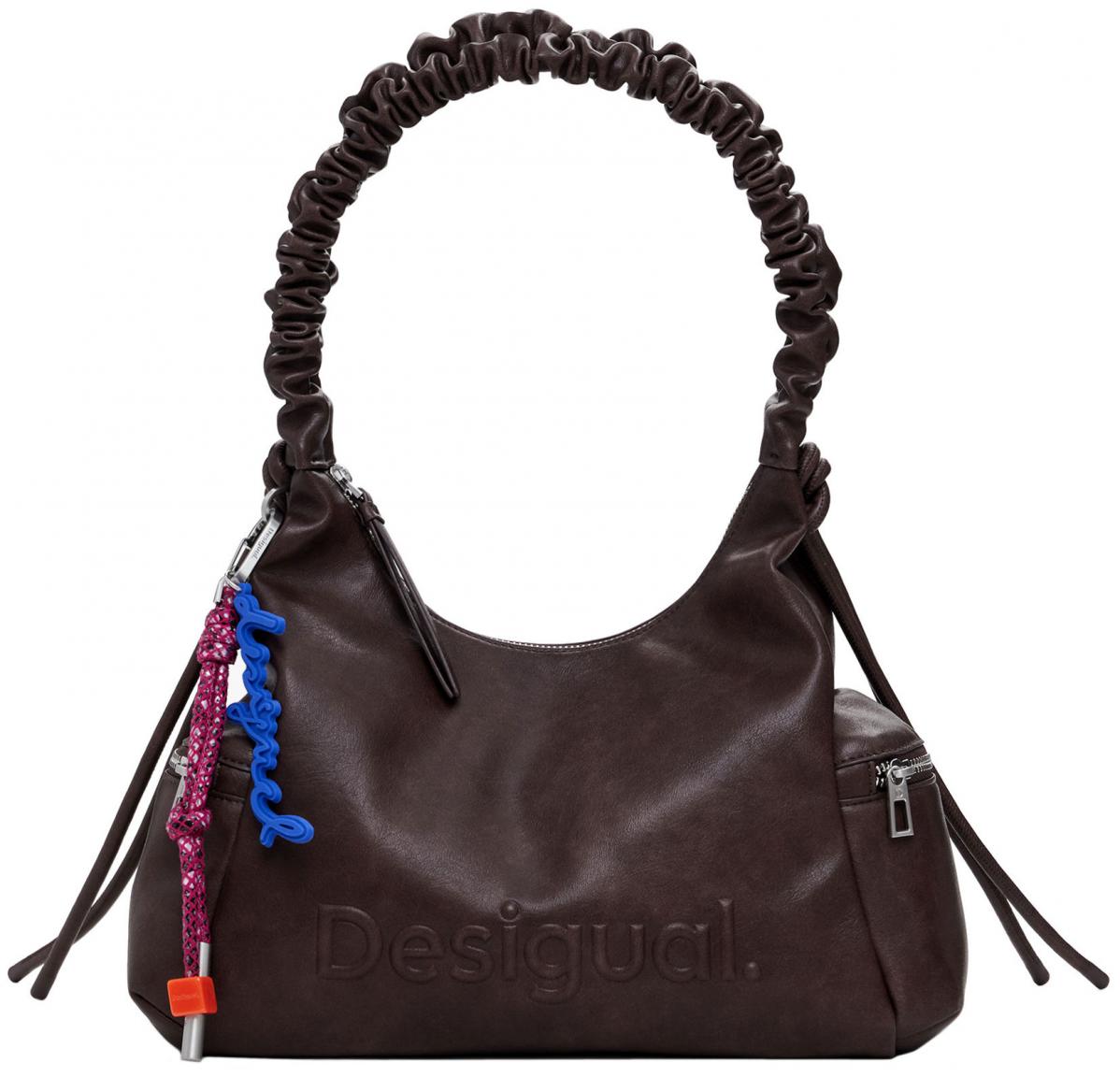 Desigual Schultertasche Montville Choco Logo dunkelbraun