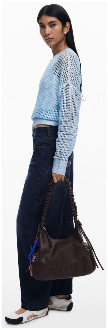 Desigual Schultertasche Montville Choco Logo dunkelbraun