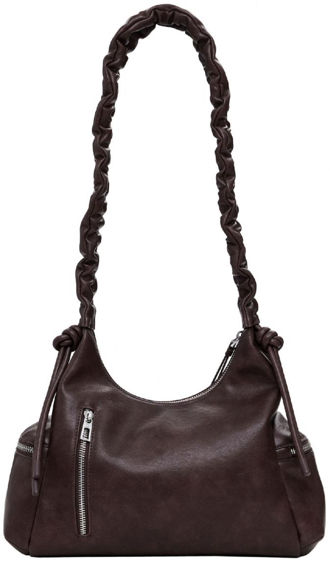 Desigual Schultertasche Montville Choco Logo dunkelbraun