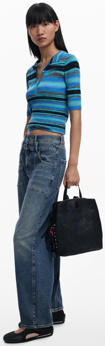 Desigual Sumy Mini schwarz Dejavu bestickt Damenrucksack Mandala