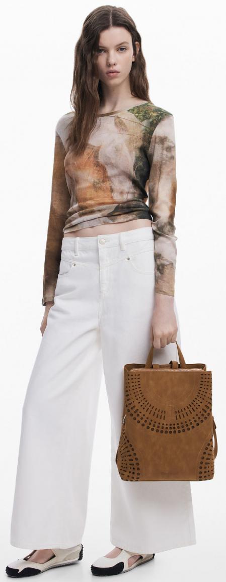 Desigual Sumy braun Daypack groß Cut Outs camel Orbis