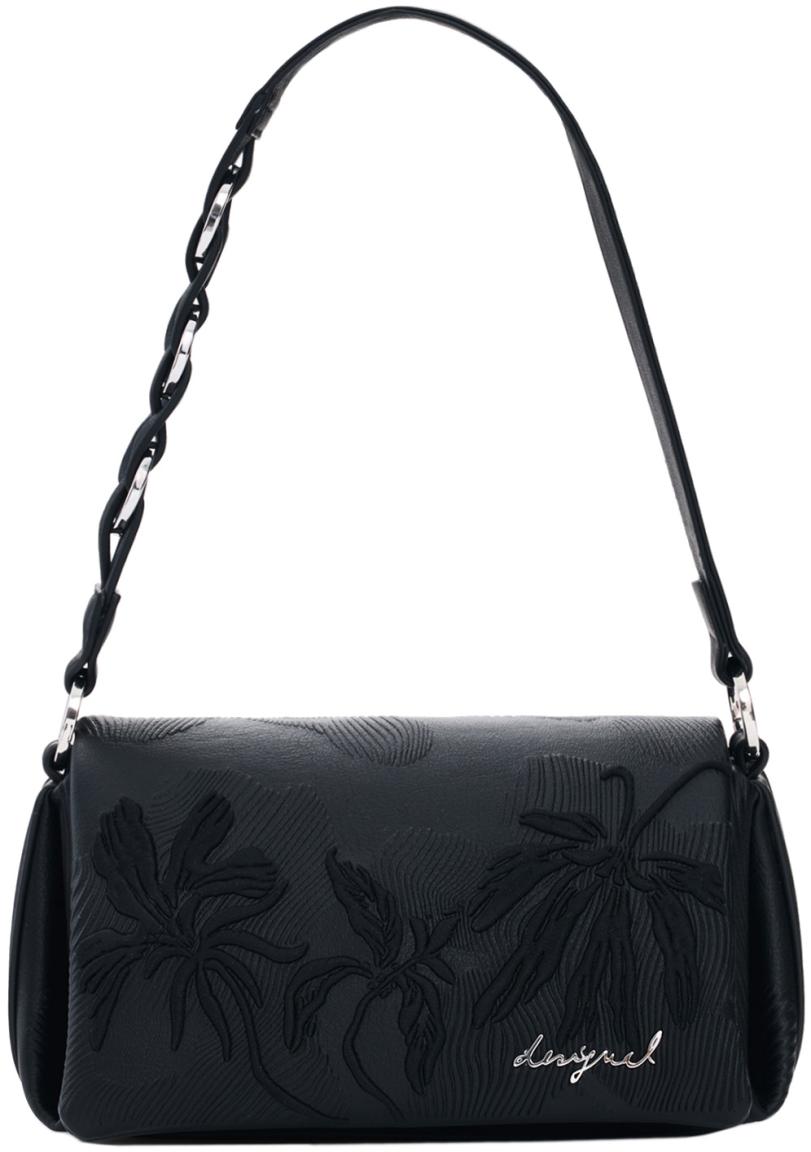 Desigual Täschchen Naron mini Überschlag schwarz bestickt