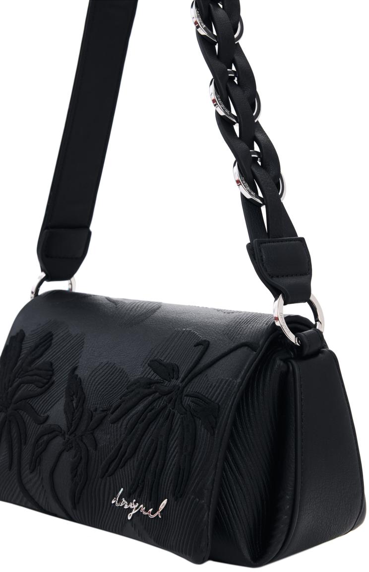 Desigual Täschchen Naron mini Überschlag schwarz bestickt