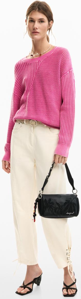 Desigual Täschchen Naron mini Überschlag schwarz bestickt