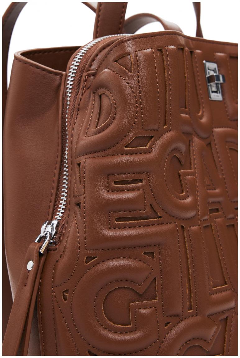 Desigual Tagesrucksack braun Buchstaben 3D Maki Sumy Mini