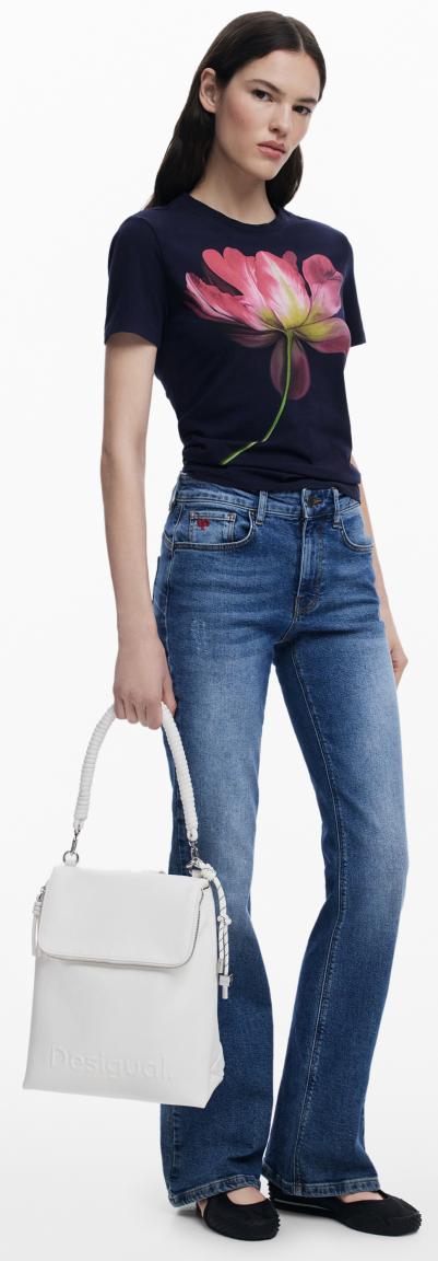 Desigual Taschenrucksack Hampton Half Ecru Überschlag