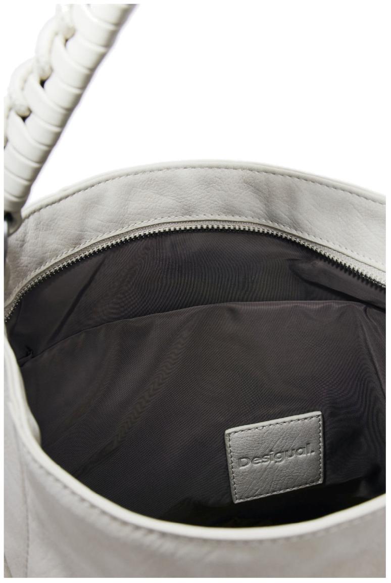 Desigual Taschenrucksack steingrau Logo Piedra Arica