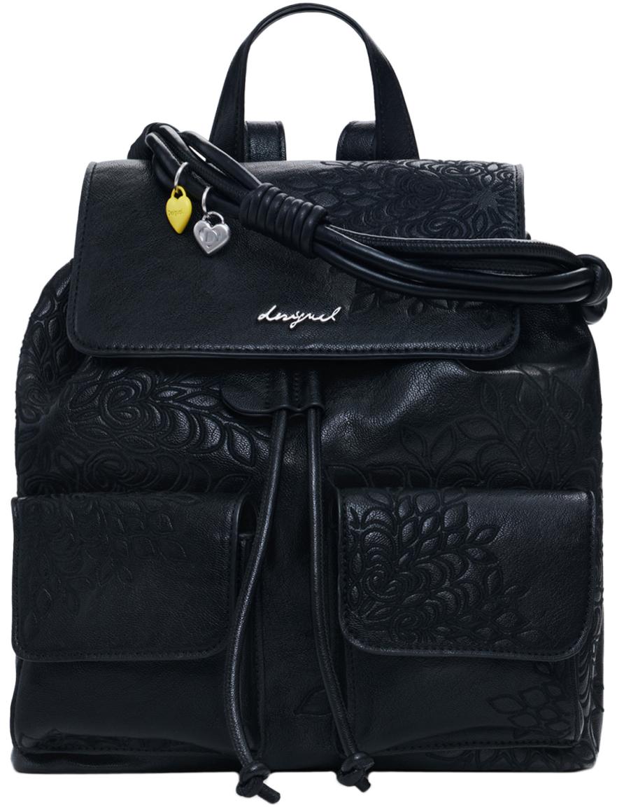 Desigual Überschlagrucksack schwarz Sierra Citybackpack Prisa