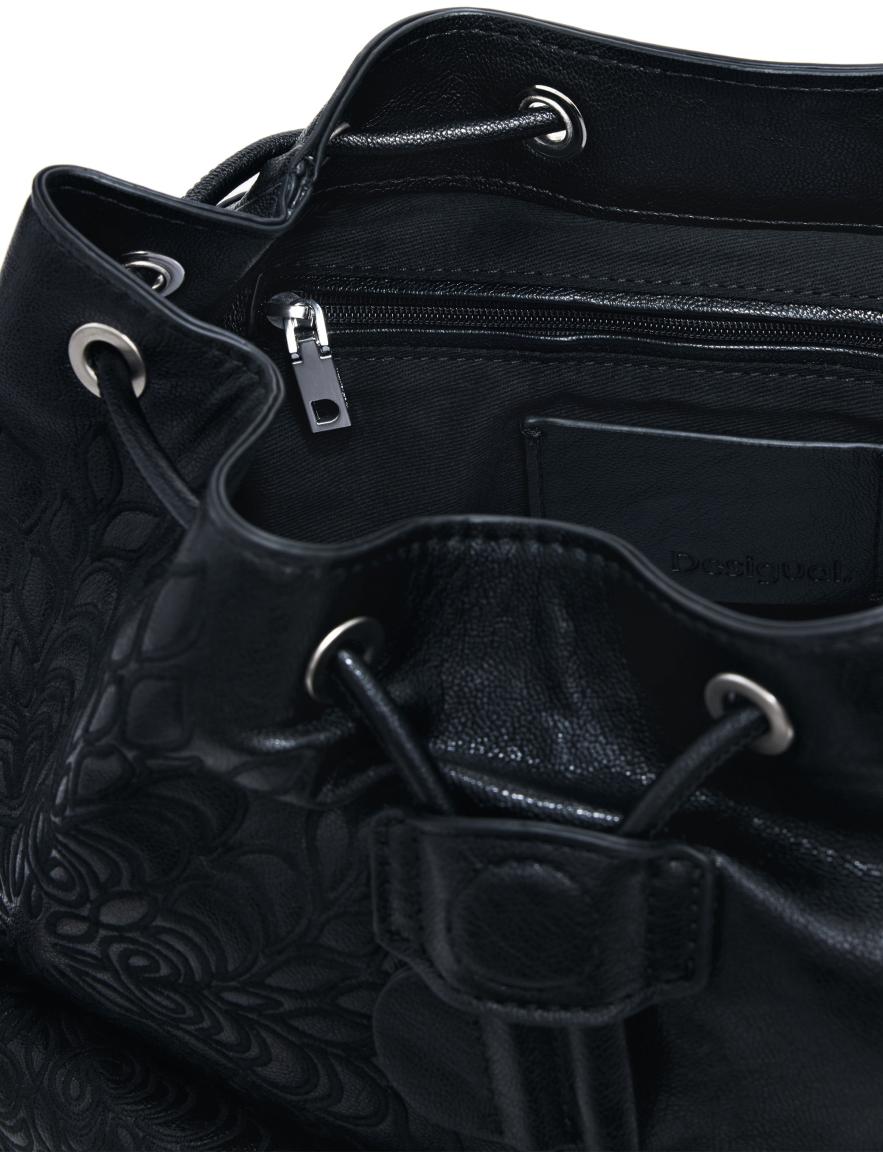 Desigual Überschlagrucksack schwarz Sierra Citybackpack Prisa