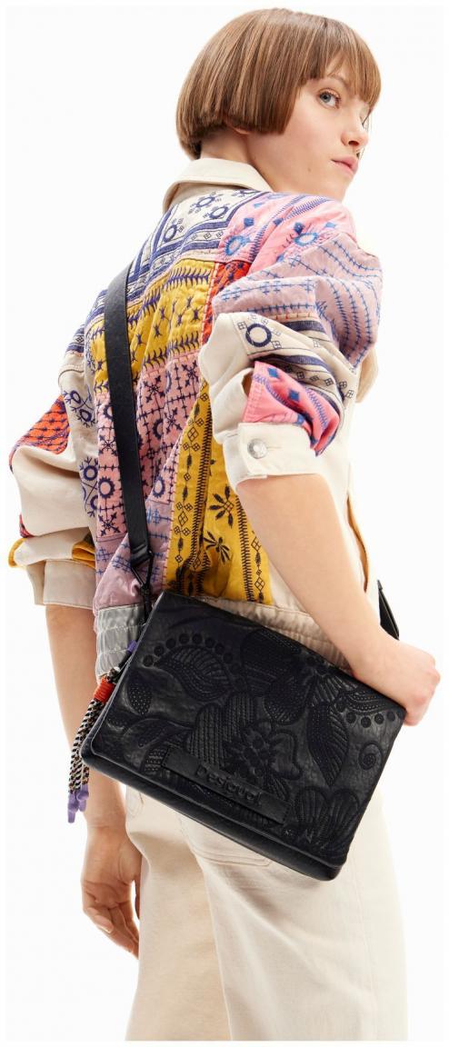 Desigual Überschlagtasche Alpha Dortmund Flap 2.0 Negro Black 