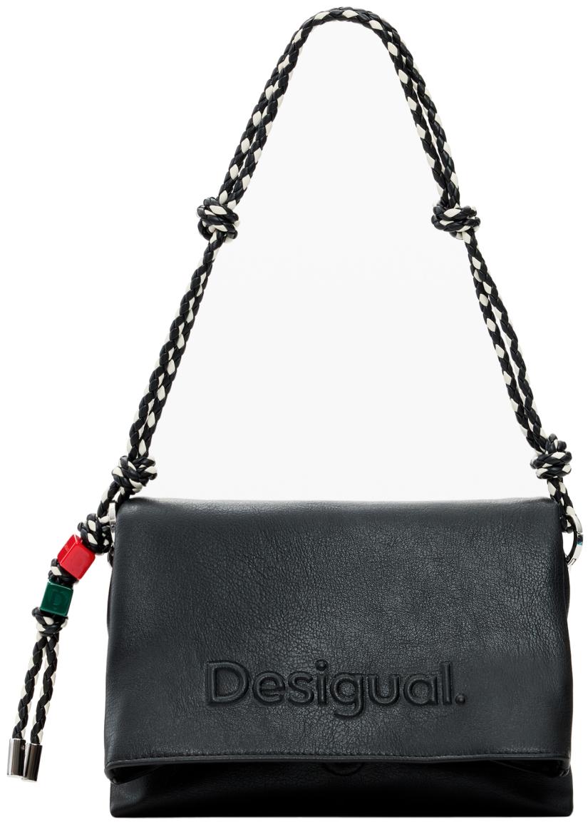Desigual Überschlagtasche Flechtriemen schwarz Venecia 4.0