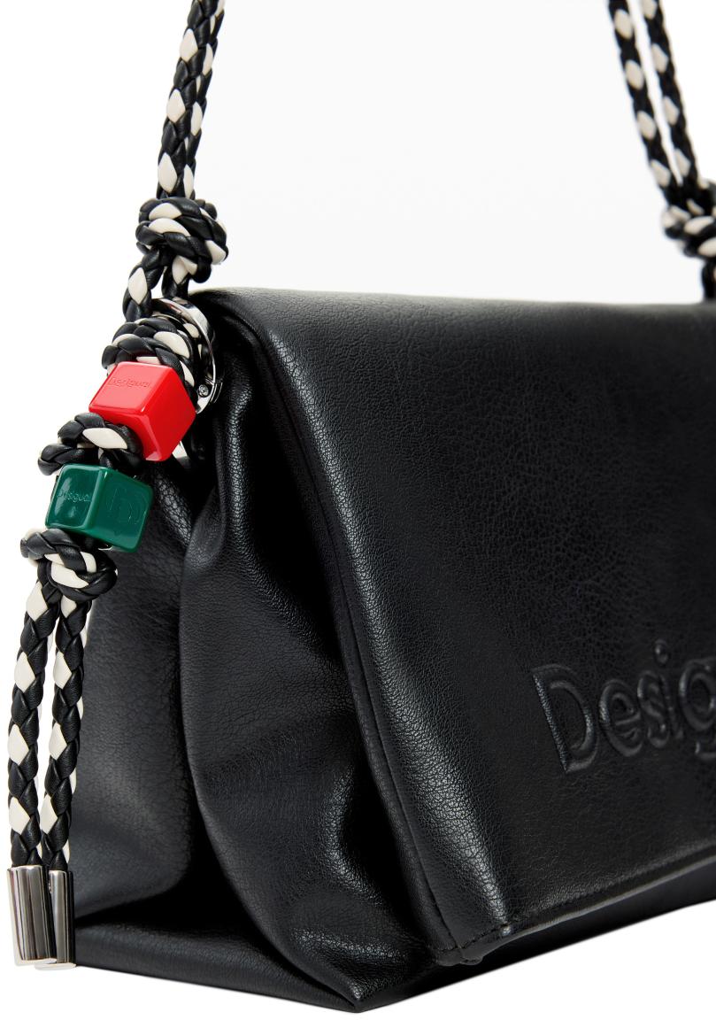 Desigual Überschlagtasche Flechtriemen schwarz Venecia 4.0
