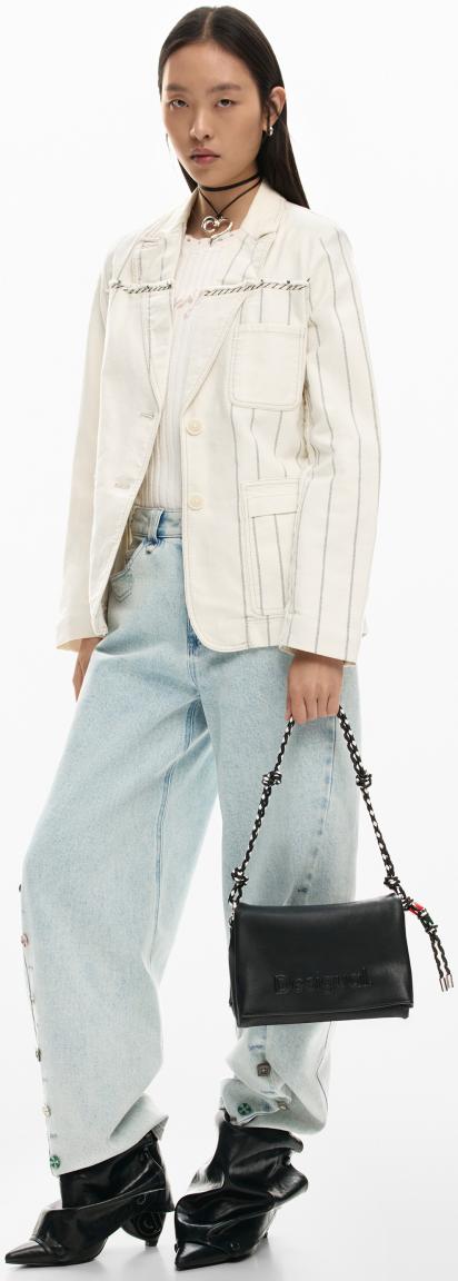 Desigual Überschlagtasche Flechtriemen schwarz Venecia 4.0