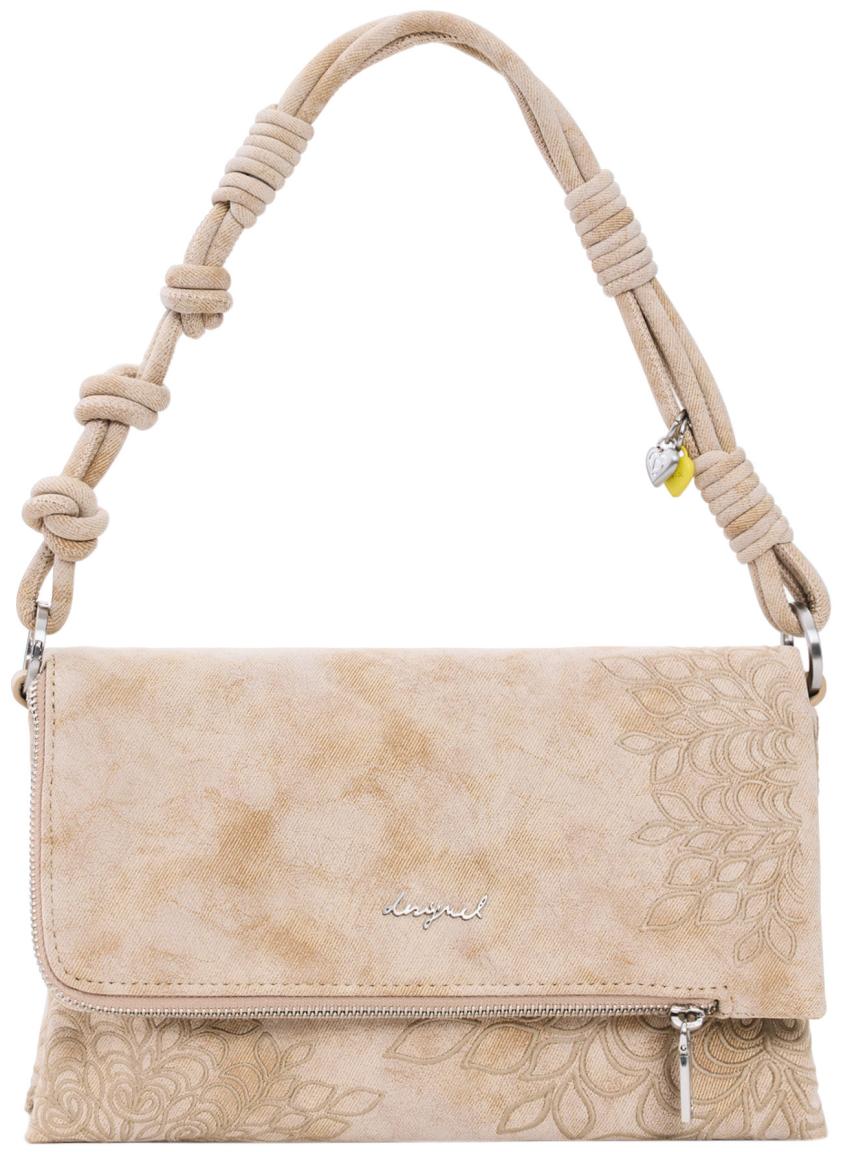 Desigual Überschlagtasche Sierra beige Areia Murano bestickt