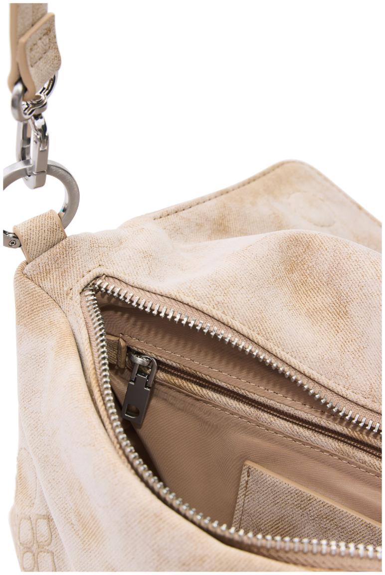 Desigual Überschlagtasche Sierra beige Areia Murano bestickt