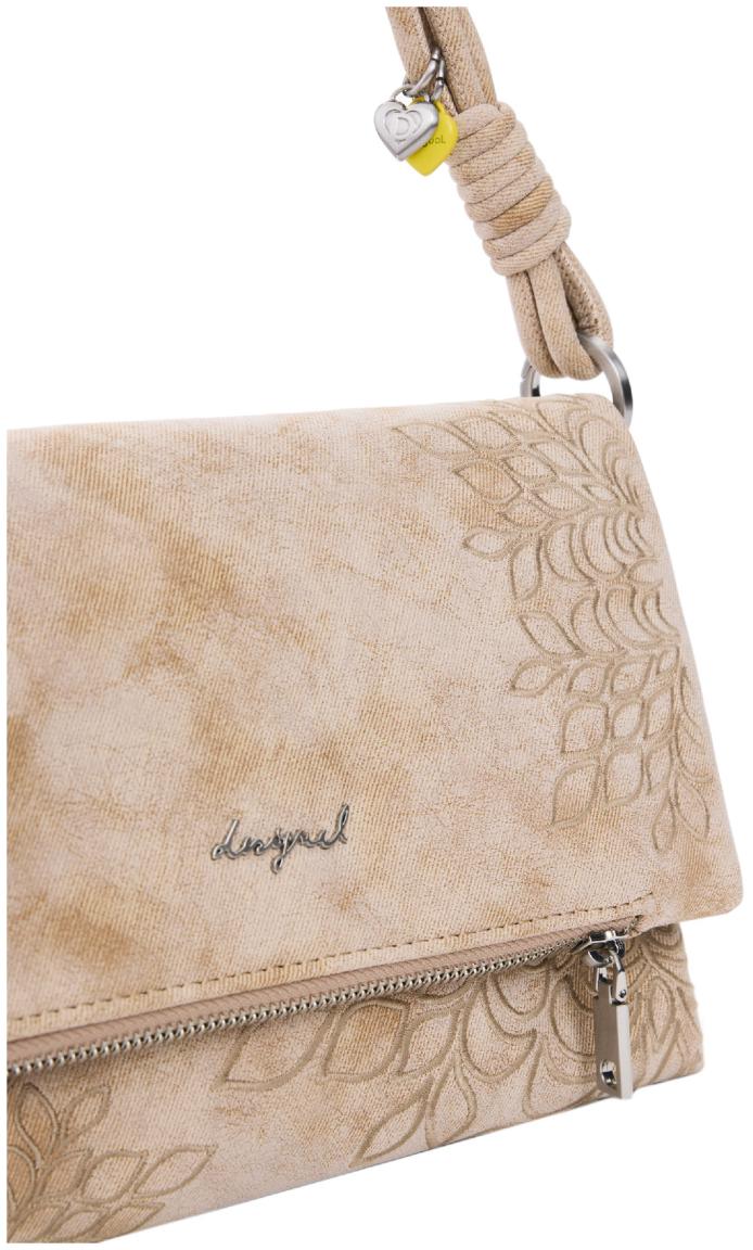 Desigual Überschlagtasche Sierra beige Areia Murano bestickt