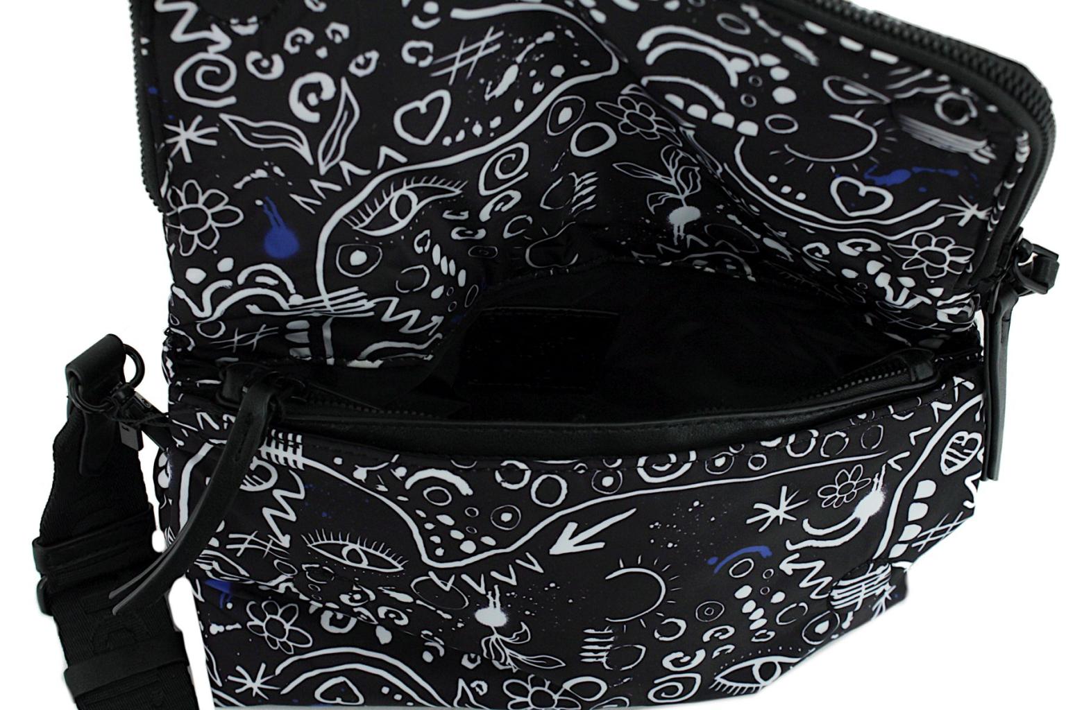 Desigual Überschlagtasche Venecia Arteye schwarz gemustert