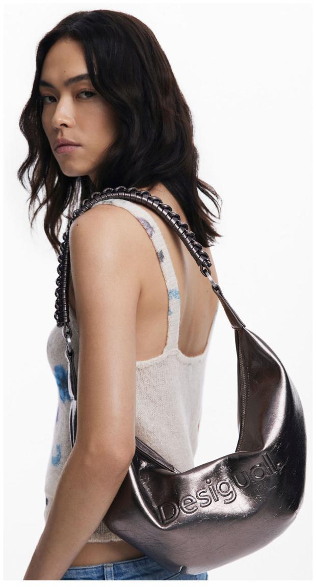 Desigual Umhängetasche Zante schimmernd Brushed haldbrund