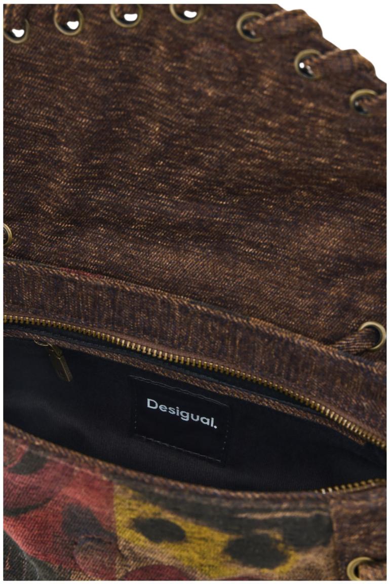 Desigual Zarauz Überschlagtasche Canvas Graffiato - Braun