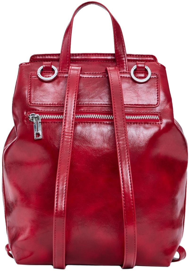 Desigual auffälliger Tagesrucksack Luena rot Flechtdetail